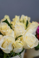 bouquet of white roses
