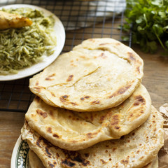 Pita with rice traditional indian recipe