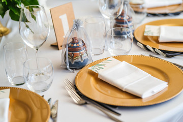 Luxury table set up for a special event. 