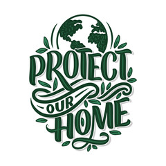 Eco bag print for cloth design. Retail advertising. Lettering quote for environment concept. Organic design template. Typography illustration.