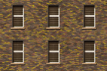 Brick wall- vintage frame