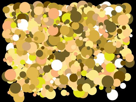 Abstract gold circles for holidays.