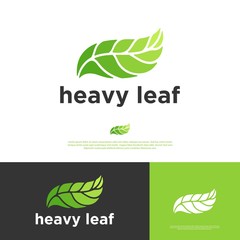 Vector logo modern minimalist abstract leaf