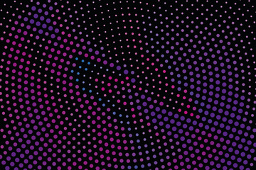Blue-purple dotted panel. Halftone background. Digital gradient. Abstract backdrop with circles, point, dots. Dotted pattern. Futuristic panel Vector illustration
