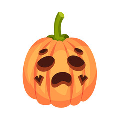 Sad lover on a jack lantern. Vector illustration.