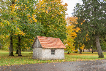 little house in autumn
