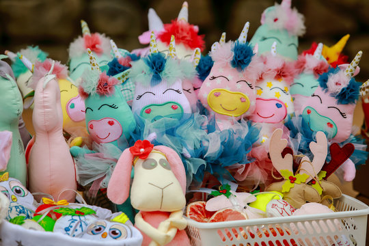 sale of soft toys on the street