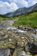 Stream in a valley in Tatra mountains