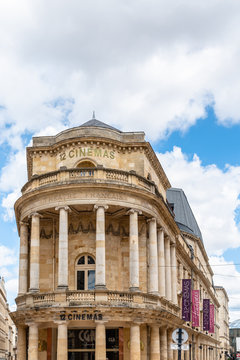 Cinema CGR building in Bordeaux a cloudy day