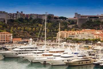 Yachts in marina Port Hercules, Monaco,Europe