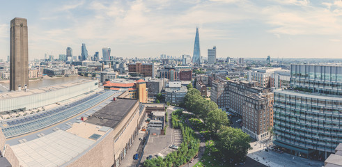Elevated view of the London skyline