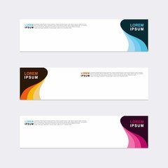 Modern vector banner web background abstract design template