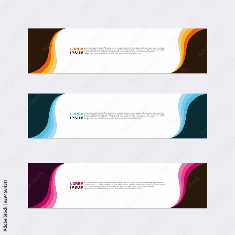 Poster modern vector banner web background abstract design template