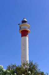 New and old lighthouse of El Rompido in the coast of Huelva, Andalusia, Spain