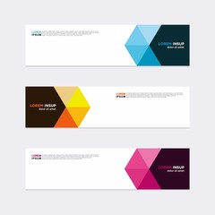 Modern vector banner web background abstract design template