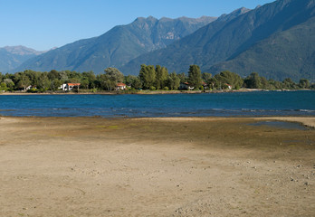  beach of Gera Lario by Lake of Como, Italy