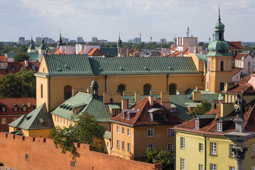 Obraz premium Warsaw, Poland - capital and largest city of Poland, Warsaw displays a colorful Old Town, a Unesco World Heritage due to its wonderful Gothic and Baroque architecture
