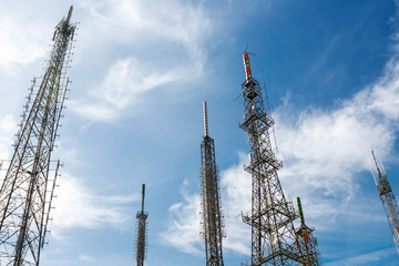 antennas of transmitters or repeaters of cellular network GSM