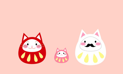 猫ダルマ（日本の正月の縁起物）