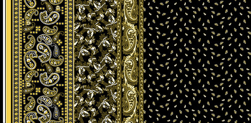 paisley pattern ethnic art fabric pattern belt 