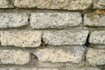 The texture of the old brickwork. background