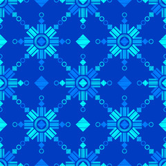 Seamless pattern with Decorative Snowflakes. Merry Christmas! Vector illustration for web design or print.