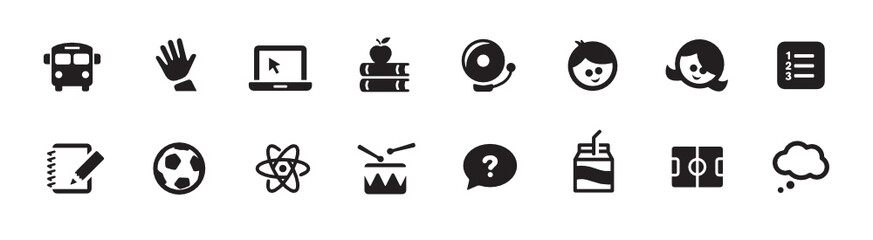 School, Education, and Learning Icon Set (vector icons)