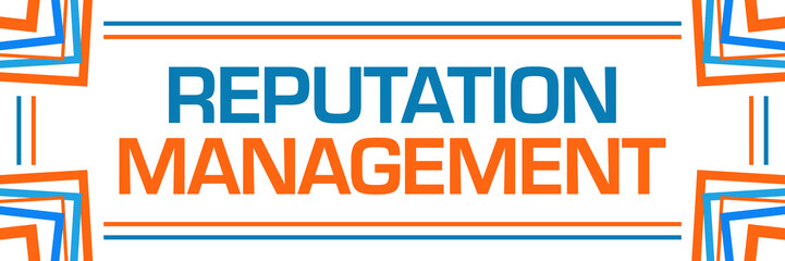 Reputation Management Blue Orange Random Borders Horizontal 