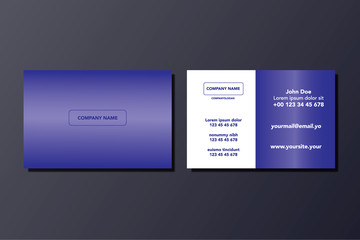  Business card with  blu gradient easy to change. Format .ai
