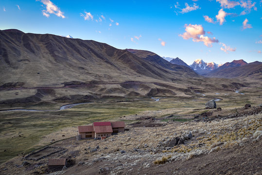 Stunning Andean mountain landscapes in the Chillca Valley. Ausungate, Cusco, Peru