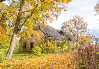 old house in autumn