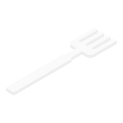 Eco plastic fork icon. Isometric of eco plastic fork vector icon for web design isolated on white background