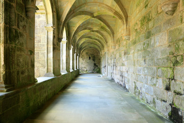 Hall of arches in monastery cloister