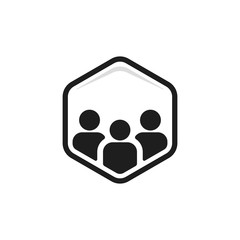 connect together logo with team work