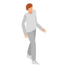 Homeless man icon. Isometric of homeless man vector icon for web design isolated on white background