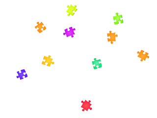 Abstract mind-breaker jigsaw puzzle rainbow 