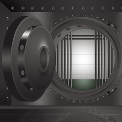 illustration of bank vault