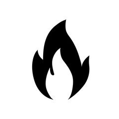 Flame icon, logo isolated on white background