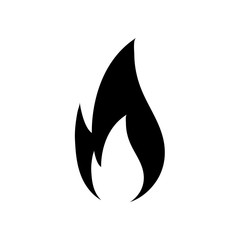Fototapeta premium Flame icon, logo isolated on white background