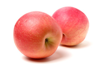 Red apples isolated on white background
