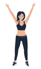 Beautiful fit girl in sportswear