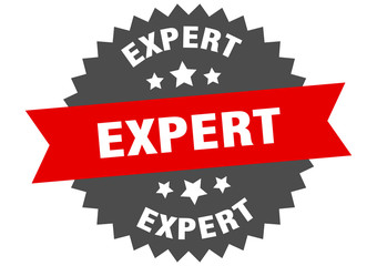 expert sign. expert red-black circular band label