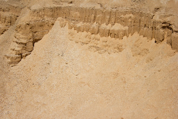 Sandy slope, dune rocks, quarry canyon - landscape