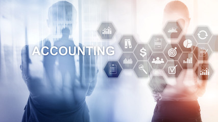 Accounting, Business and finance concept on virtual screen.