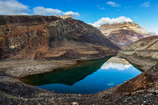 Suraj Tal lake, Himachal Pradesh, India