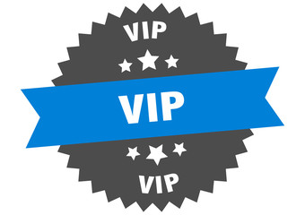 vip sign. vip blue-black circular band label