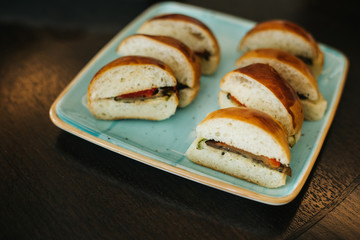 Delicious Mini Sandwiches with Homemade Bread