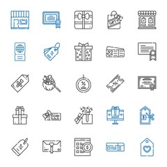 coupon icons set