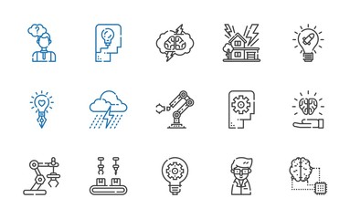 brain icons set