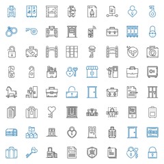 lock icons set